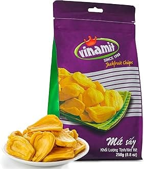 Vinamit Dried Jackfruit Chips | Vacuum Fried Dried Jackfruit | 8.8 oz Bag | Naturally Sweet & Crispy | Gluten-Free, Vegan, Non GMO | High Fiber Snack | Perfect for Gifting, Travel, Clean Eating