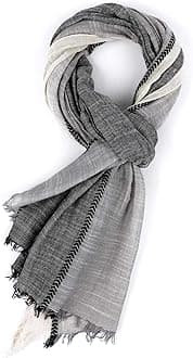 GERINLY Color Block Summer Scarf for Men Long Neck Wraps Shawl Urbanstyle Scarf Gift for Men