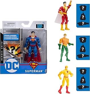 DC Comics 10-cm Action Figure with 3 Mystery Accessories, Adventure 4 (styles vary and will be selected at random)