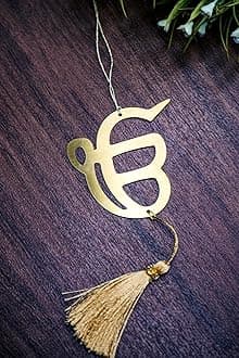 Ek Onkar Car Hanging Dream Catcher | Religious Hindu Spiritual Ornament for Car, Home & Office Décor | Multipurpose Hanging Accessory Item for Positivity & Protection