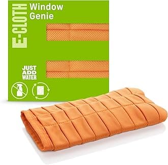 E-Cloth Window Genie, Premium Microfiber Glass and Window Cleaner Mitt, Great for Shower Glass Doors, Indoor & Outdoor Windows and Car Windshield, Washable and Reusable, 100 Wash Guarantee, 1 Pack