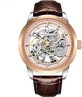 Pagani DesignAutomatic Mens Watches Skeleton Mechanical Wrist Watch for Men Waterproof Genuine Leather Watchband Luxury Self-Winding Stainless Steel Analog Watch for Men Collection PAGANI DESIGN
