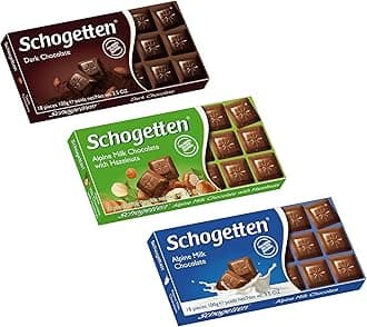 Schogetten German Assorted Chocolates, Variety Pack (Bundle of 3 chocolates)