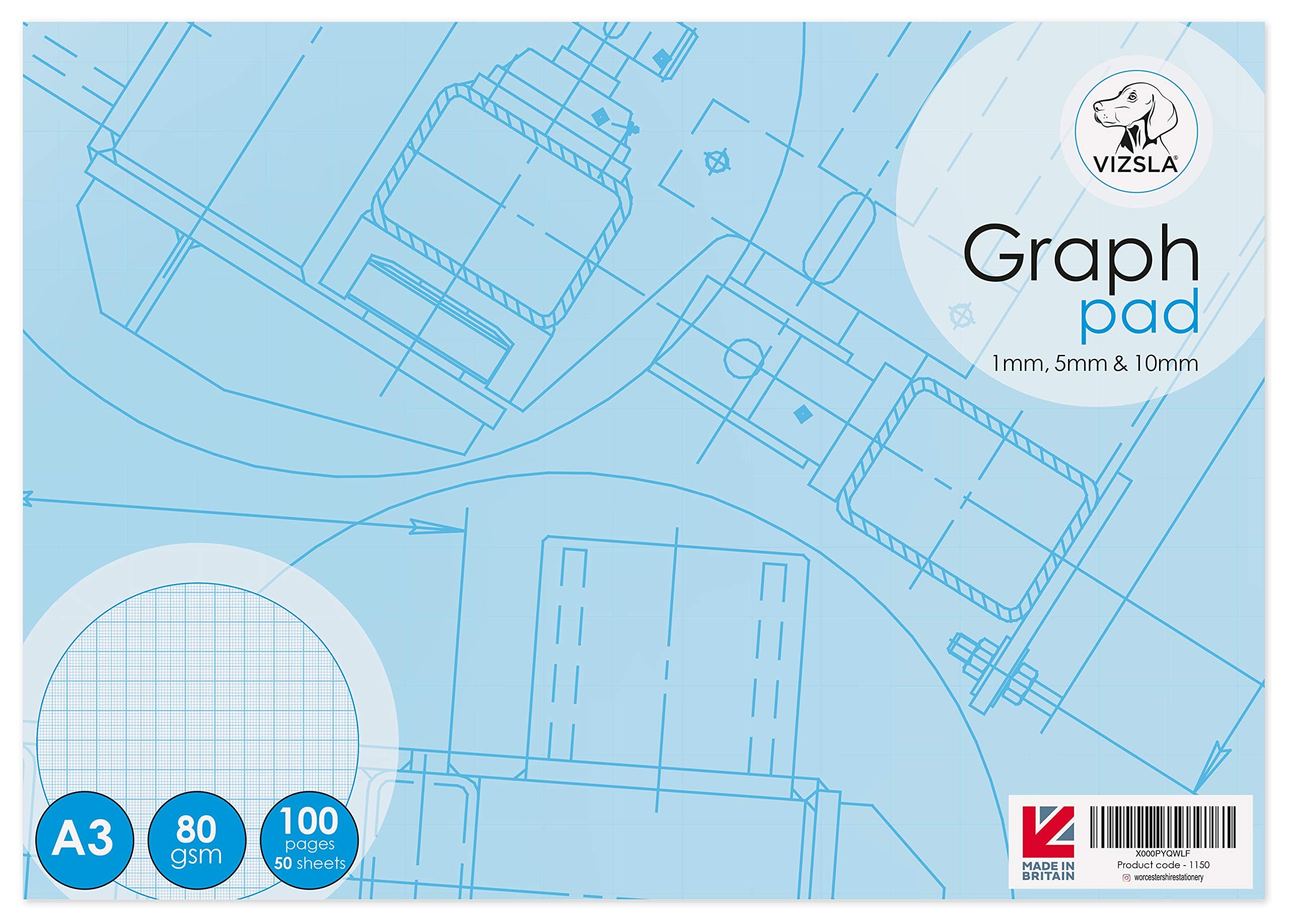 A3 1, 5, 10mm Graph Pad