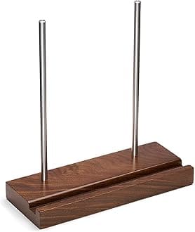 Optage Audio Tabletop Solid Walnut Now Playing Vinyl Holder, Vinyl Display Stand, Record Holder for Albums, Ipad