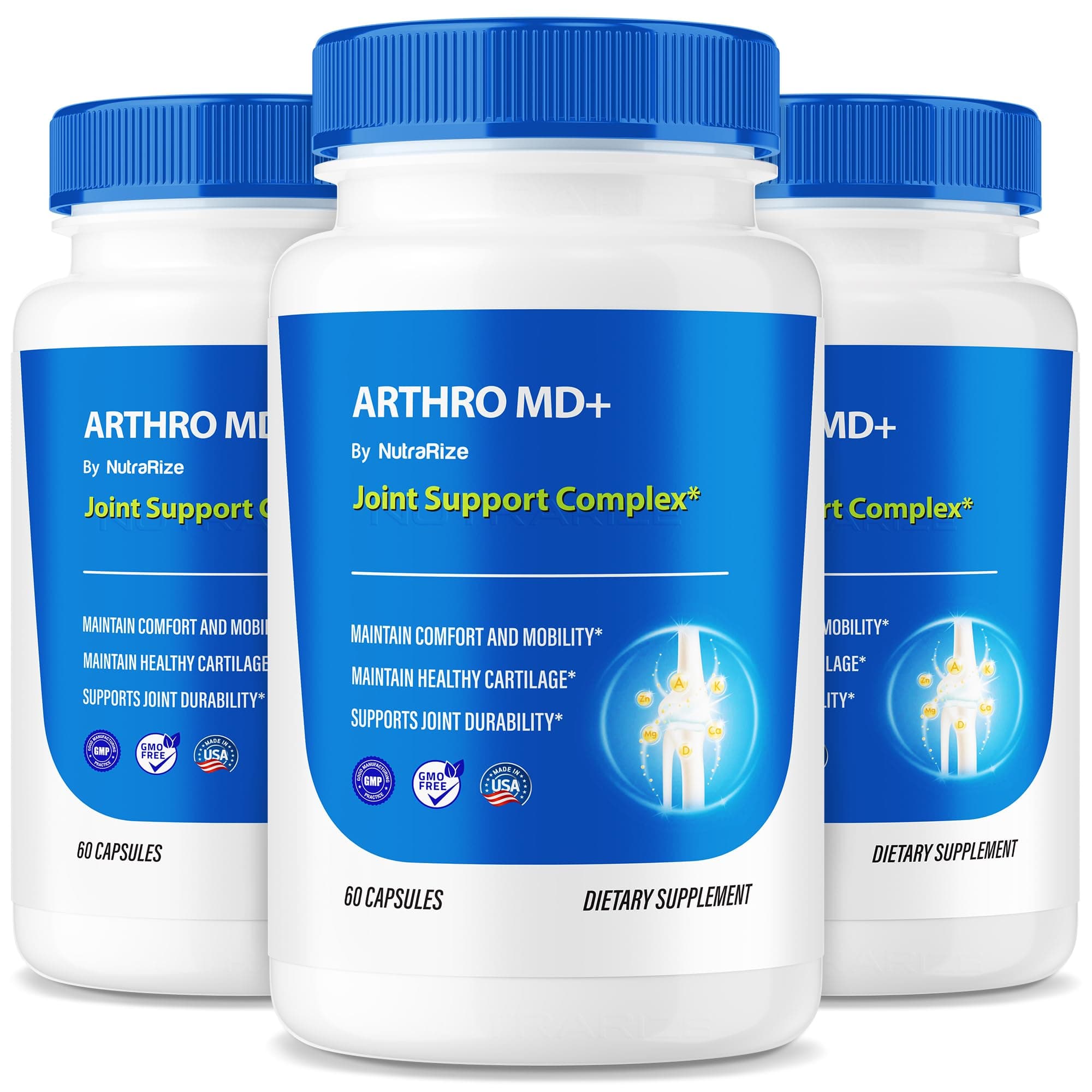 (3 Pack) Arthro MD+ Capsules, Official Arthro MD Joint Support, All Natural Formula to Support Flexibility and Mobility, Premium Pills for Healthy Joints, Arthro M D Review (180 Capsules)