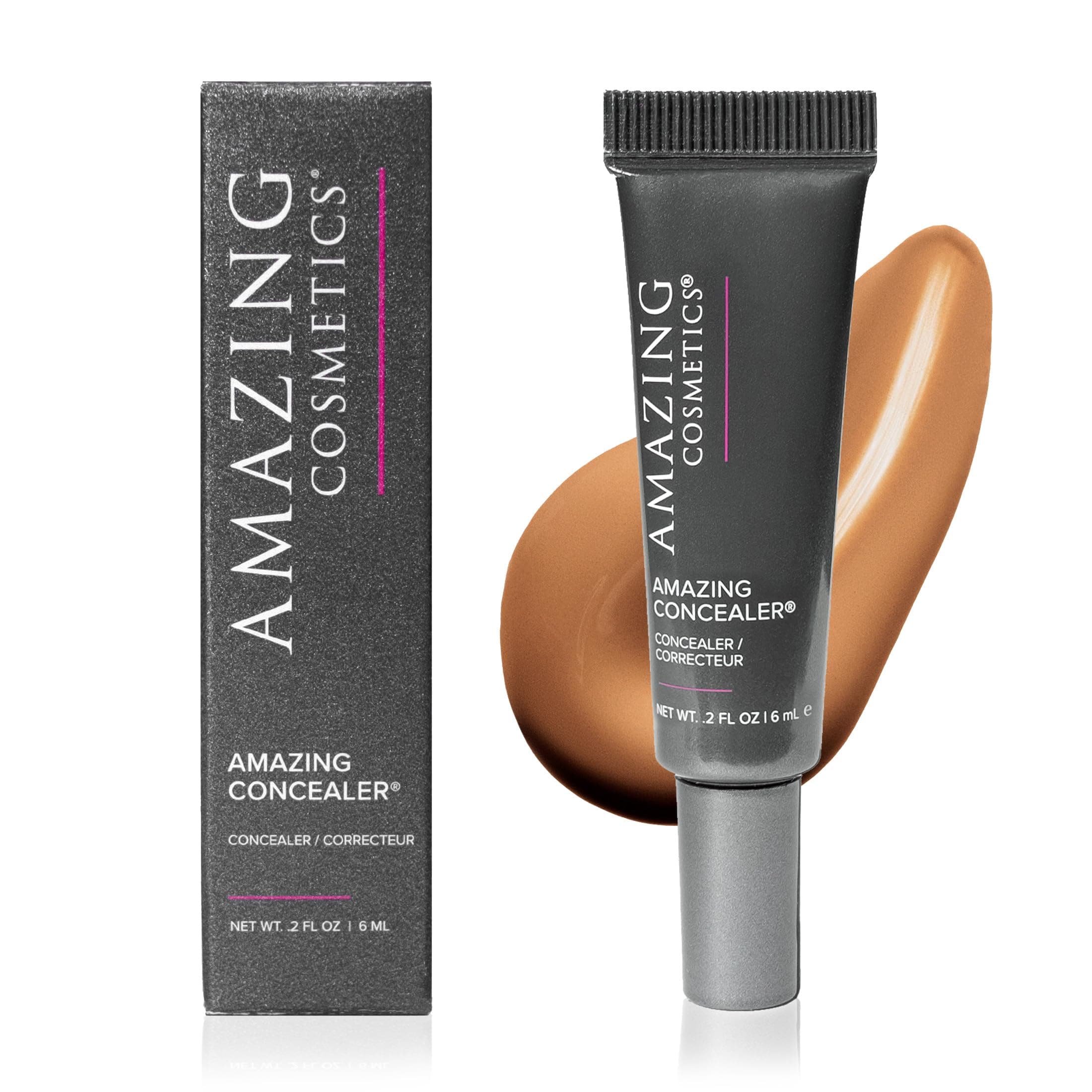 AmazingCosmetics Amazing Concealer, multipurpose full coverage concealer, 0.2 Oz, Caramel