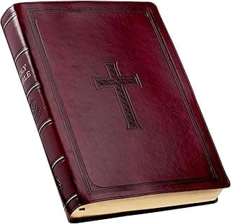 KJV Super Giant Print Lux-Leather Burgundy