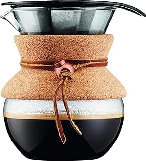 Bodum Bd-11592-109 Pour Over Coffee Maker With Cork, 17 Ounce, Glass
