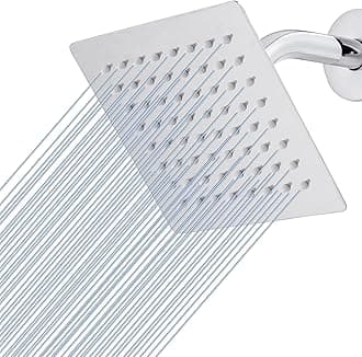 Voolan Rain Shower head, High Pressure Shower Head Made of 304 Stainless Steel, Relaxed Shower Experience Even at Low Water Flow and Pressure (6" Chrome)