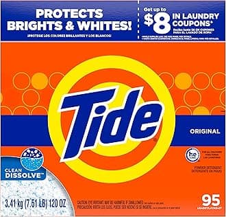 Tide Powder Laundry Detergent, Original, 95 loads, 120 ozQ