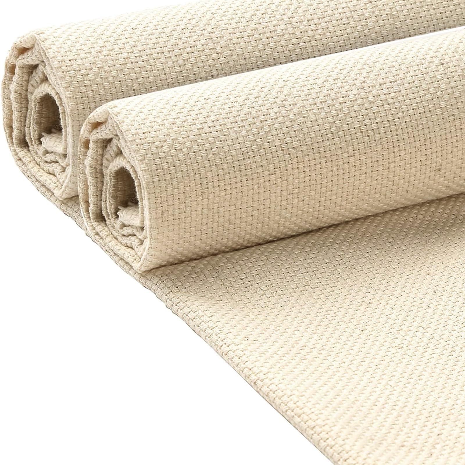 Hand U Journey 2Pcs 26.3''x19.6'' Needlework Fabric Monk's Cloth for Rug-Punch/Punch Needle