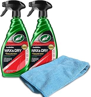 Turtle Wax 50834 1-Step Wax & Dry - 26 oz. (Pack of 2) with Microfiber Towel