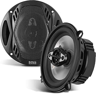 BOSS Audio Systems NX524 Onyx Series 5.25 Inch Car Door Speakers - 300 Watts (per Pair), Coaxial, 4 Way, Full Range, 4 Ohms, Sold in Pairs, Bocinas para Carro