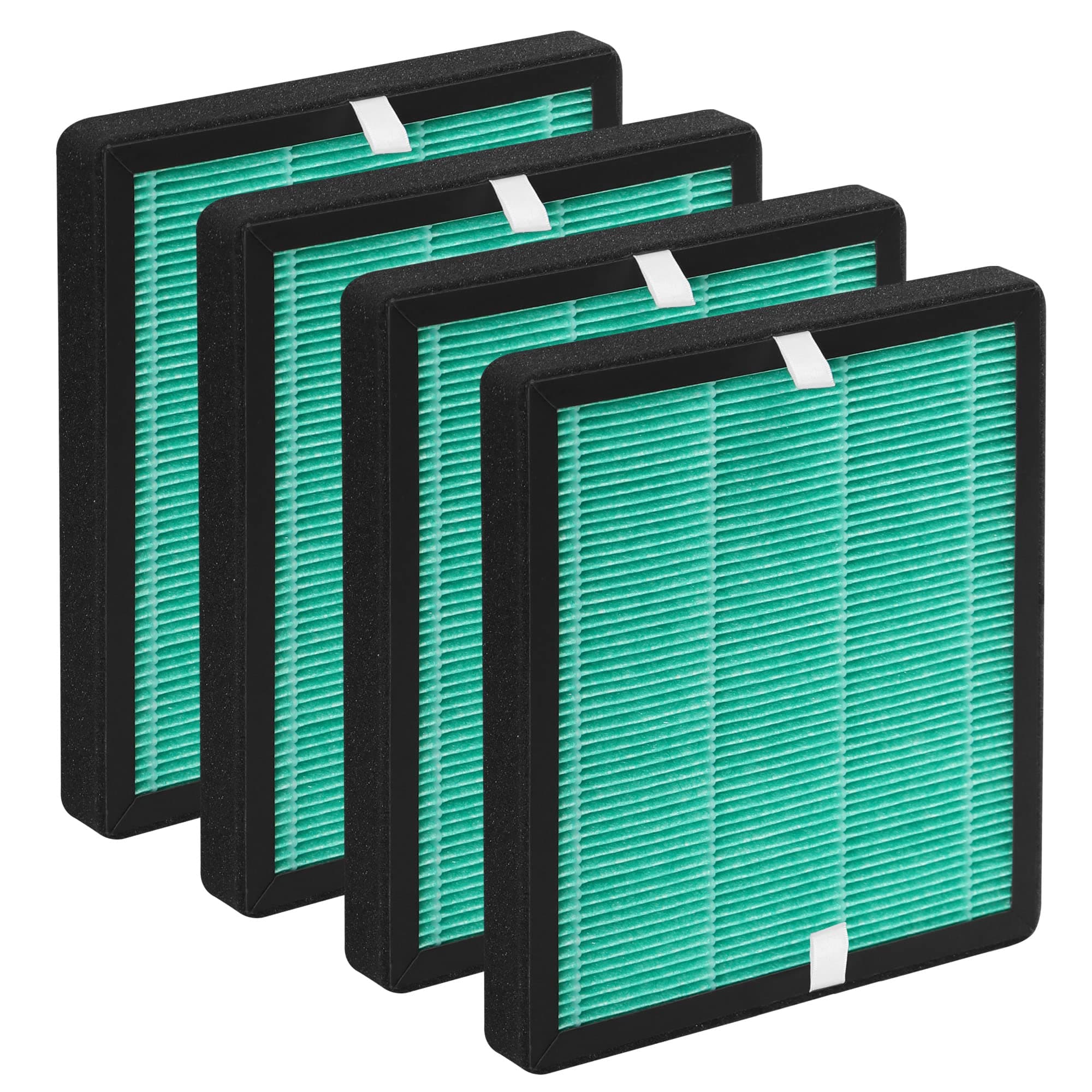 4-Pack R1/P1801/P1802 Replacement Filter Compatible with YIOU Purifier R1/P1802 & Elechomes Purifier P1801, 3-in-1 Filters- Deep Green