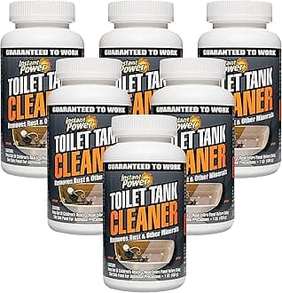 Instant Power Toilet Tank Cleaner – Bathroom Toilet Cleaning Powder, Removes Rust and Other Minerals, No Scrubbing, 16 Oz 6 Pack
