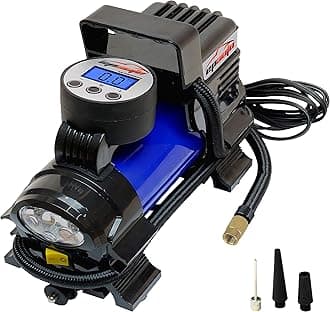 12v Dc Portable Air Compressor Pump, Digital Tyre Inflator by 100 Psi