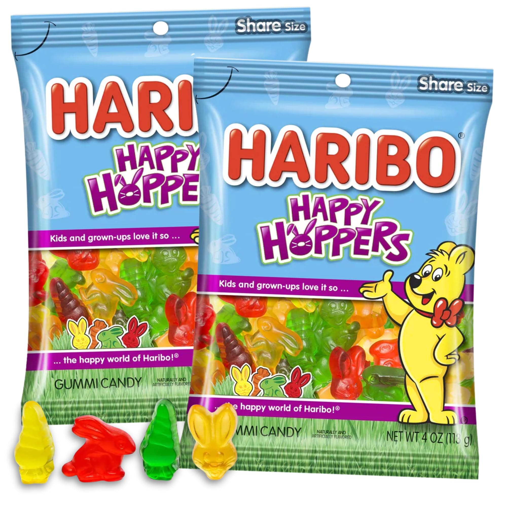 Happy Hoppers Gummi Candy 4 oz (2 Pack)