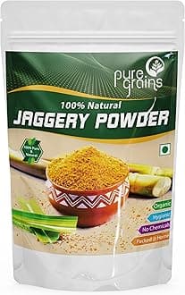 Puregrains Organic Jaggery powder 400g - All-Natural Sweetener, Unrefined, Gluten-Free, Perfect for Cooking and Baking