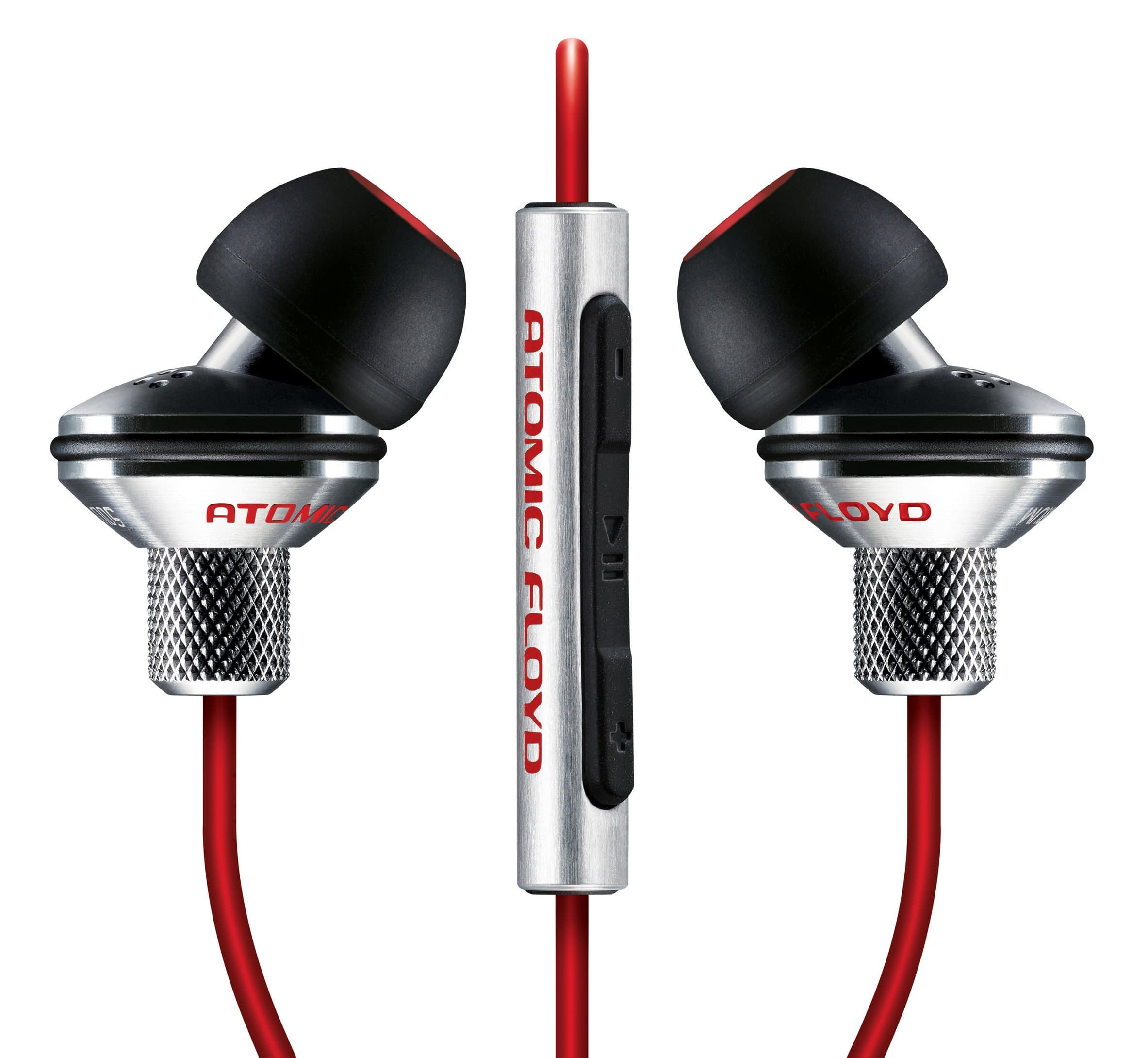 Atomic Black Red Floyd HiDefDrum Stereo Headset with Remote for Ipod Iphone Ipad