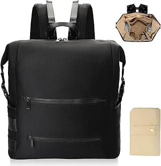 Diaper Bag Backpack, Large Neoprene Baby Bag for Boys Girls with 15 Diaper Bag Organizer