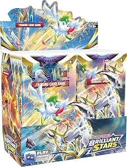 Pokemoon TCG 50-Card Bundle – 5 Packs of 10 Random Cards | Includes Rare, Holo, & Common Carrds | Collectible Trading Board Games (Brilliant Star 5 Pack 50 Cards)