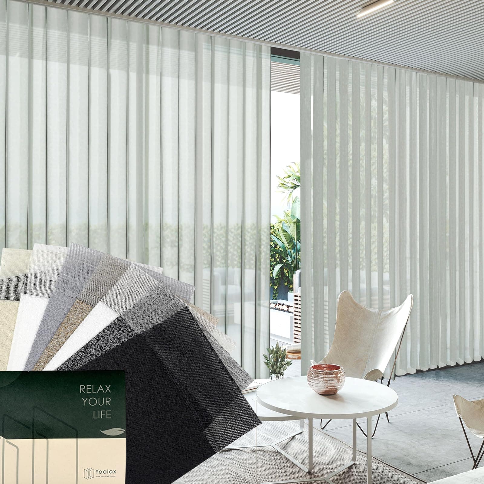 Yoolax Vertical Sheer Blind Fabric Sample [8 Colors Available]