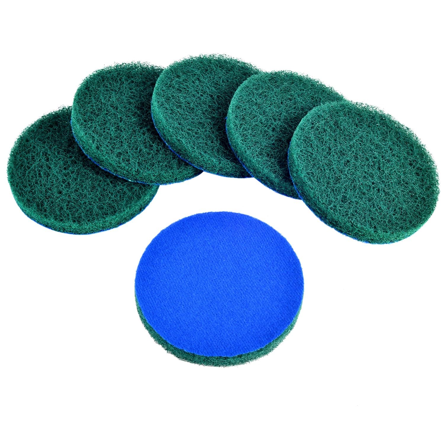 Kichwit 6-Pack Replacement Scrub Pads, Super Abrasive, Green (5 Inch)