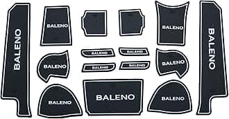 Door Pocket Holder Compatible with Maruti Suzuki Baleno (for Models from 2015 to 2021) | Set of 15 | Interior Accessories (White Trim)