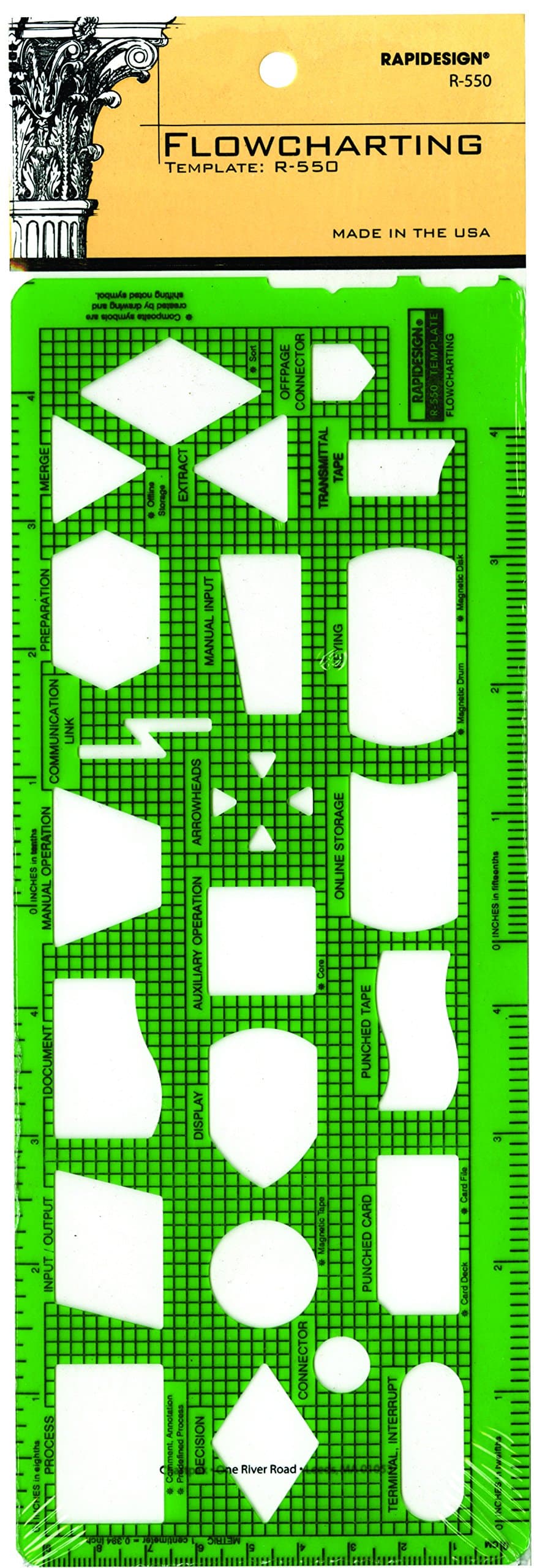Rapidesign Flowchart Template, 1 Each