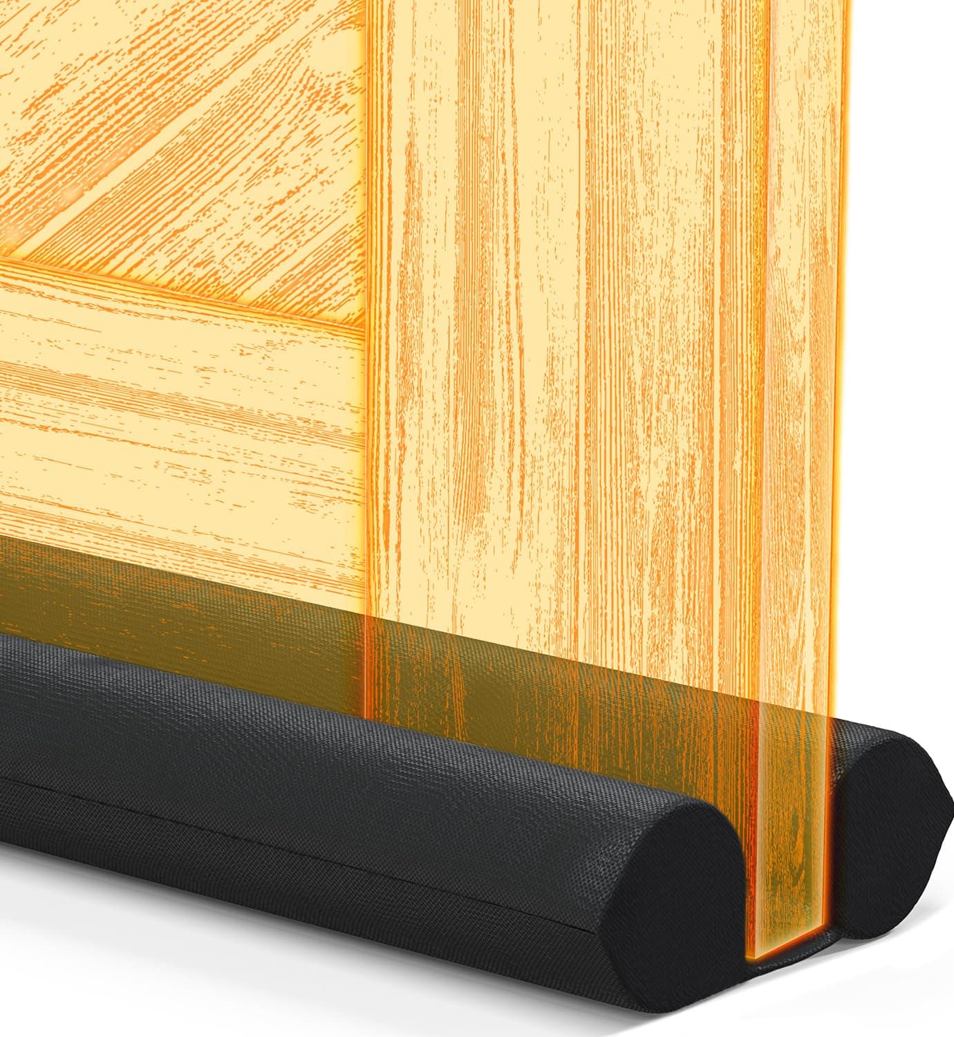 Everlasting Comfort Under Door Draft Excluder - Thicker 5cm Foam Strip Blocks 50% More Noise and Wind - Seal Bottom of Doors 76cm to 91cm - Double Sided Interior Door Draught Stopper, Blocker, Guard