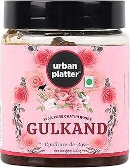 Gulkand | 10.58 Oz/300g | Pure Rose Petal Jam | Sun Dried Rose Blend with Sugar | Natural Cooling Preserves | Made with Chaitri Roses | Perfect for Falooda, Milkshakes, & Desserts