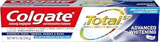 Colgate Total Whitening Toothpaste, Advanced Whitening - 5.1 ounce (2 Pack)