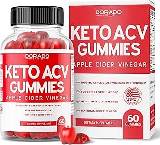 Keto ACV Gummies Advanced Weight Loss (1000mg) Keto Gummies - Fat Burning ACV for Weight Loss and Belly Fat - Delicious Apple Flavor - Non-GMO, Vegan, Third Party Tested - USA Made - (60 Count)