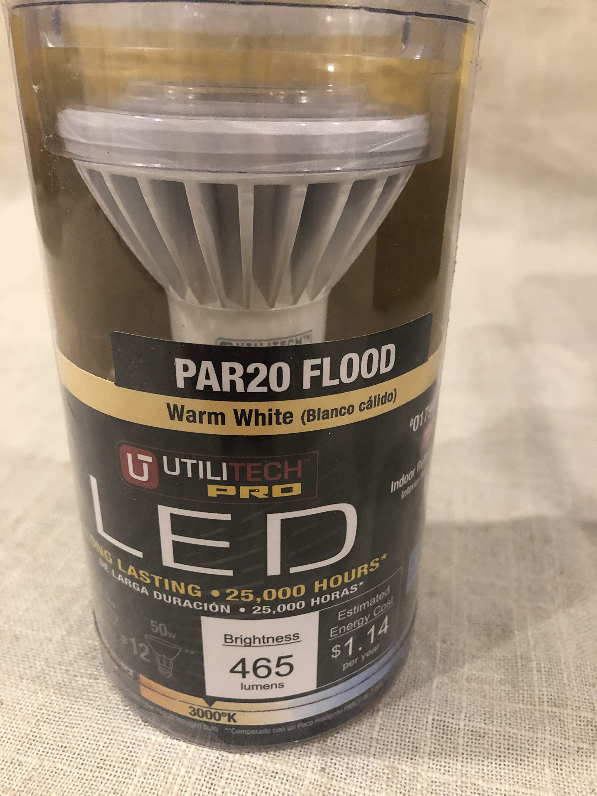 Utilitech 9.5-Watt (50W) PAR20 Base Warm White (3000K) Outdoor Decorative LED Bulb