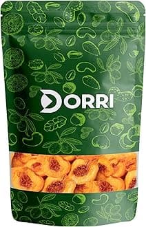 Dorri - Dried Peaches 1kg | Premium Quality Dried Fruit, Dried Peach Halves, Premium Soft Dried Peach, Healthy Snack (Available from 100g to 5kg)