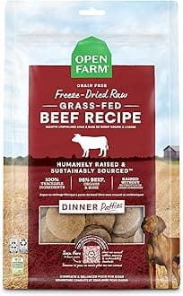 Open Farm Freeze Dried Raw Grass Fed Beef Patties Dry Dog Food - 297G