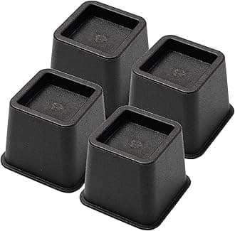 Bed Risers 3 Inch, Heavy Duty Square Furniture Frame Lift for Couch, Chair, Desk, Sofa and Bunk Bedpost, Set of 4