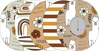 Adhesive Patches for Dexcom G7, Dexcom Stelo, and Infusion Sets (5 Count) – Maximum Strength CGM Patches, Waterproof & Hypoallergenic (Llama Variety Pack) (G7/Infusion Set)