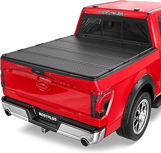 MOSTPLUS 5.5FT Quad Fold Hard Truck Bed Tonneau Cover Compatible with Ford F150 2015-2025 2026 Ford F-150 Bed On Top 4 Fold Aluminum Bed (67Inch)