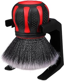 SIXTOL CAR DETAILING BRUSH BALL | Large Soft Brush with Stand | Ergonomic Design | Silk Bristles | Universal Cleaning Tool