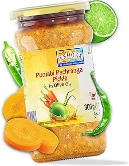 - 1932 | All Natural Pickle | Premium Olive Oil | North Indian Pickle Mix | Punjabi Pachranga Achar | Spicy Relish | Vegan | Kosher Certified | Popular Indian Condiment | 300 Grams