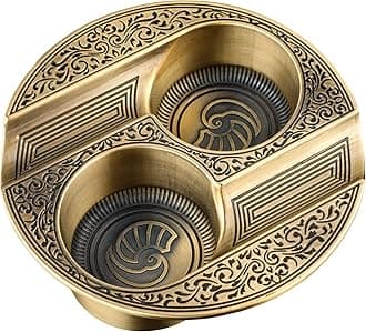 Cigar Ashtray Metal Ashtrays for Patio/Home/Table Modern Ashtrays(Gold)