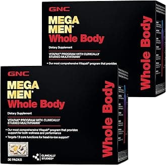 GNCMega Men Whole Body Vitapak | Supports Wellness and Performance | Twin Pack (2 x 30 Count)