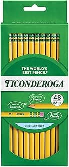TICONDEROGA Wood-Cased Pencils, Unsharpened, 2 HB Soft, Yellow, 48 Count, 240 Packs, 11520 Total Pencils