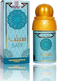 Sayf Concentrated Perfume Oil–100ml Long-Lasting Free Fragrance for Men, Alcohol-Free