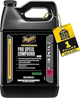 Meguiar's M11032 Mirror Glaze Ultra Pro Speed Compound, Rubbing Compound for Cars Removes Up to 1,200 Grit Sanding Marks and Leaves a Swirl-Free, High-Gloss Finish, 1 Gallon