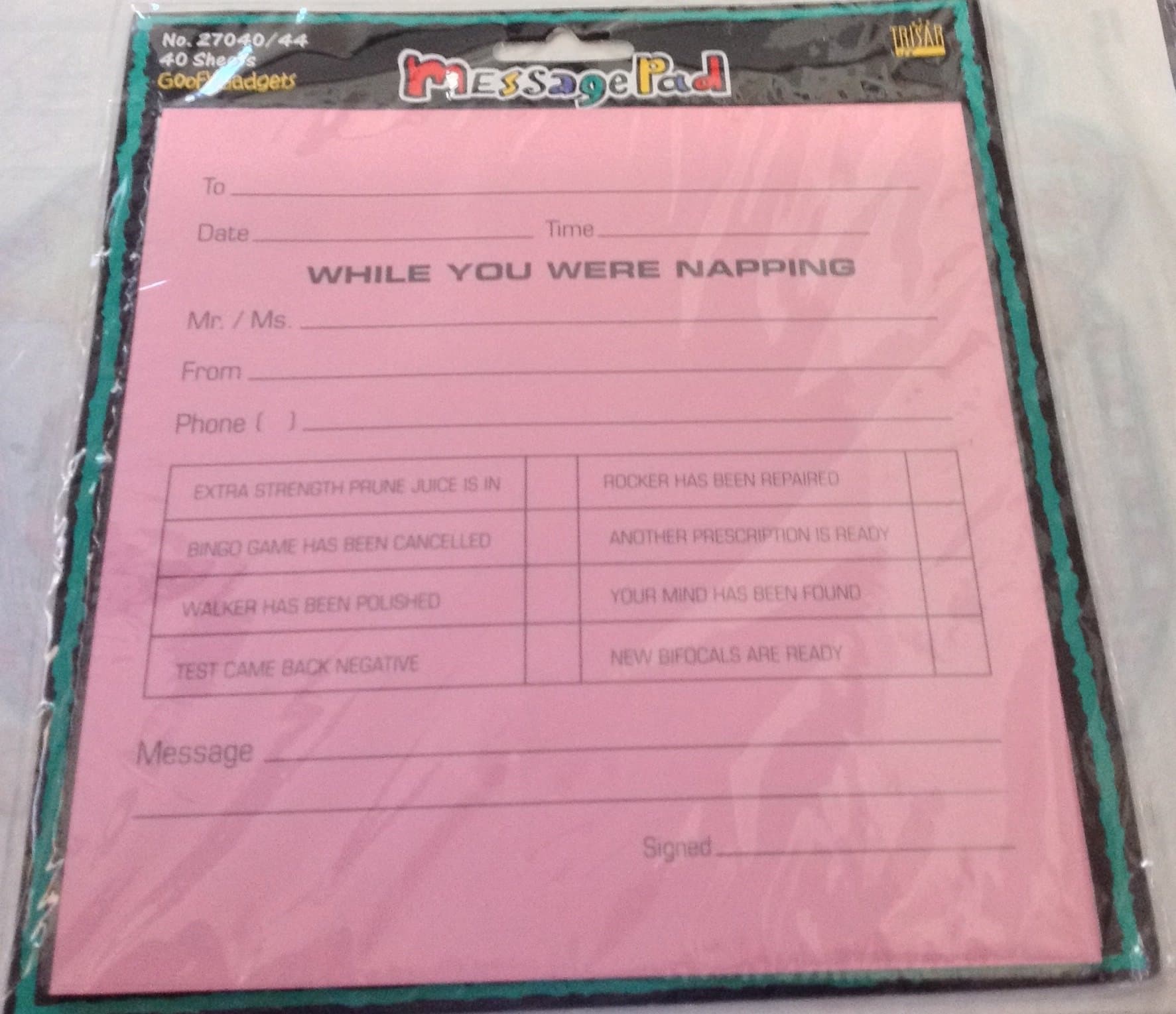 While You Were Napping Message Pad