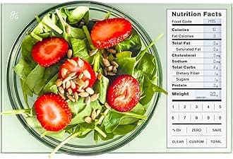 Nutrition Food Scale, Perfect for Weighing Nutritional Meals, Calculating Food Facts, and Portioning Snacks, Designed in St. Louis (Sage Green)