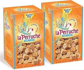La Perruche Pure Cane Brown Sugar Cubes (750G/1.65Lb Box) | Ideal Coffee Sugar Cubes | Pack of 2